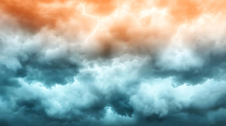 Dramatic sky with storm clouds. Abstract nature background. Vector illustration.