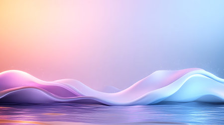 Abstract background with blue and pink waves. 3d rendering, 3d illustration.