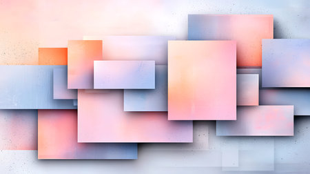 Abstract background with colorful squares. 3d illustration. Copy space.