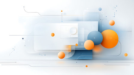 Abstract geometric background. Futuristic technology style. Elegant background for business tech...