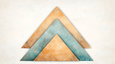 retro paper background with space for text or image, triangle designの写真素材