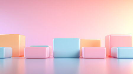 3d render, abstract minimal geometric background, primitive shapes, pastel colorsの写真素材
