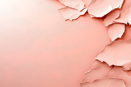 Pink paper with ripped edges. Abstract background. 3d render illustrationの写真素材