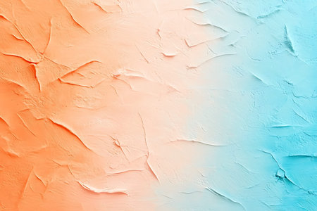 Orange and blue painted wall texture. Abstract background with copy space.