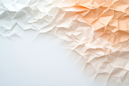 White crumpled paper texture background with copy space for text or image.の写真素材