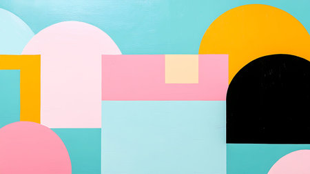 Colorful abstract background with geometric shapes. Minimalistic design.