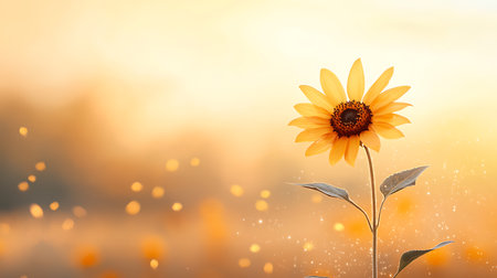 Sunflower with bokeh background. Sunflower natural background.の写真素材
