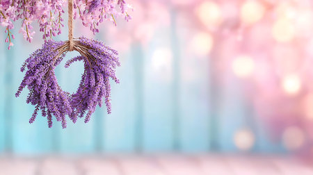 Beautiful bouquet of lavender on a light background.の写真素材