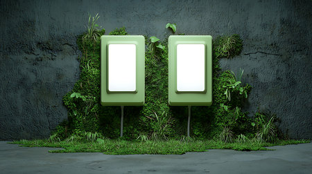 Green signpost with blank space for your text. 3D rendering