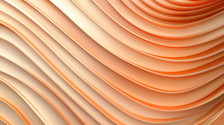 Abstract orange background with curved lines. 3d rendering, 3d illustration.