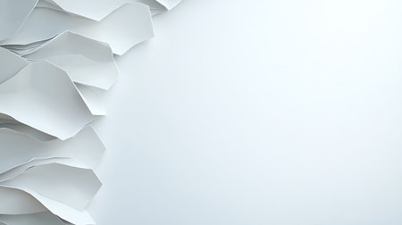 White paper background with space for text or image. 3d rendering