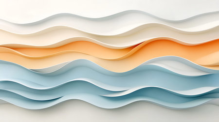 3d rendering of abstract wavy background. Creative design concept.