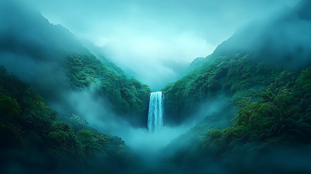 Waterfall in the rain forest. Waterfall in the rainforest.