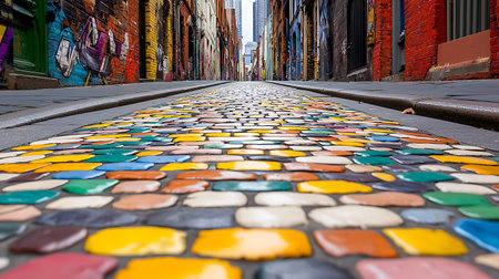 Cobblestone walkway.