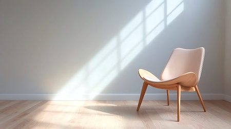 Modern bright interiors 3D rendering illustration with space for your text