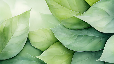 Green leaves background. Nature background. Floral background of green leaves.