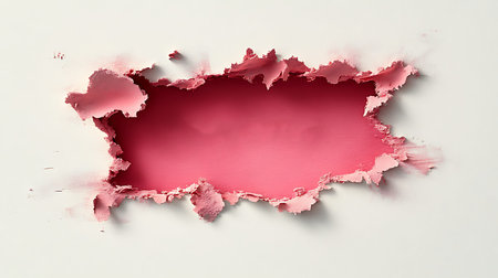 Hole ripped in paper with space for your message. 3D Render