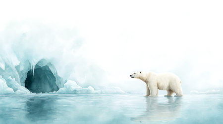 Polar bear (Ursus maritimus) on ice floe