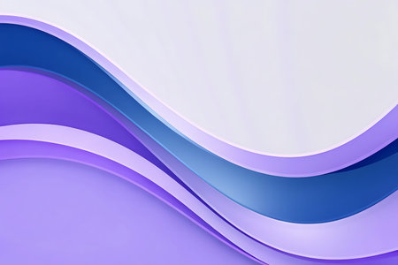 abstract background with blue and violet wavy lines. 3d render