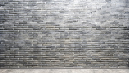 White brick wall and floor as abstract background texture. 3d renderingの写真素材