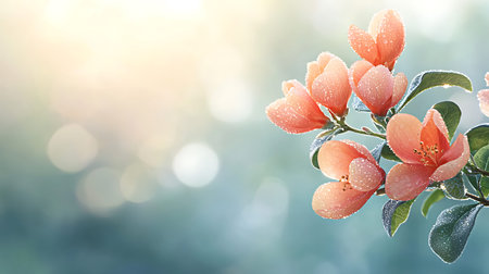 Beautiful spring blossom background with bokeh defocused lightsの写真素材