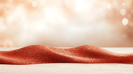 Red Christmas background with bokeh lights. 3d renderingの写真素材