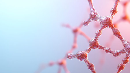 Molecular structure of the human body. 3D illustration.