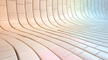 Abstract 3d rendering of wavy surface. Futuristic background design.の写真素材