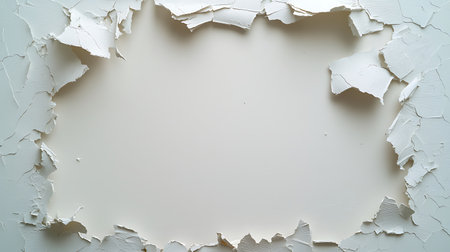 White torn paper on a gray background. Place for your text.の写真素材