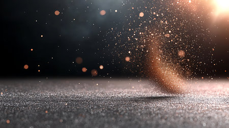 glitter vintage lights background. silver, gold and black. de-focusedの写真素材