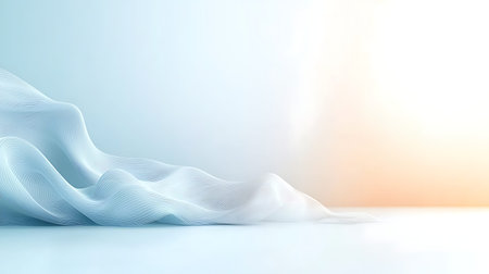 Abstract background. 3d rendering, 3d illustration. White wavy fabric
