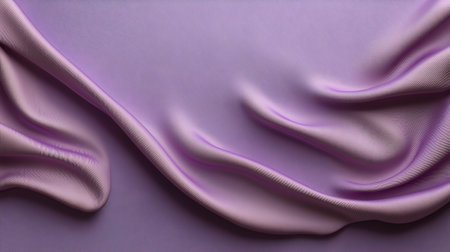 Purple satin background with folds. 3d rendering, 3d illustration.の写真素材