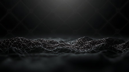 3d rendering. Futuristic background with connecting dots and lines. Network connection structure....
