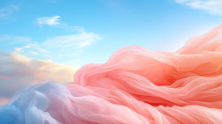 Abstract background of pink fabric. 3d rendering, 3d illustration.の写真素材