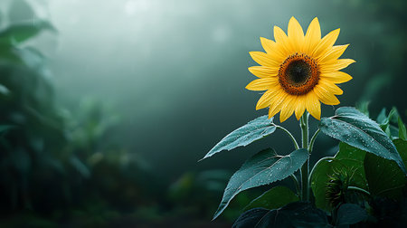 Beautiful sunflower in the field. Sunflower natural background.の写真素材