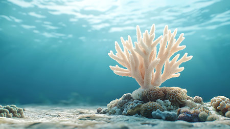 Coral on the bottom of the tropical sea, underwater landscape.の写真素材