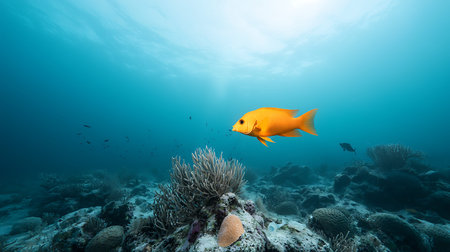 Tropical fish on the coral reef in the Red Sea.