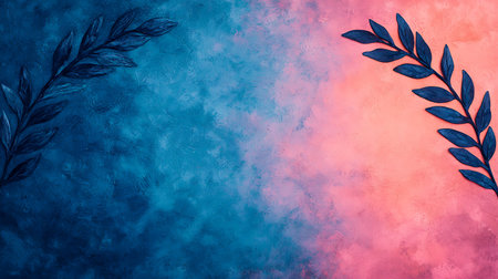 Creative layout made of leaves on color background. Nature concept.
