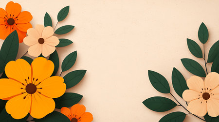 Flower background with copy space for your text. Vector illustration.の写真素材