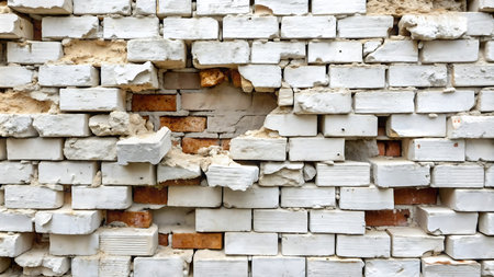 White brick wall texture. Abstract background and texture for design with copy space for text or image.の写真素材