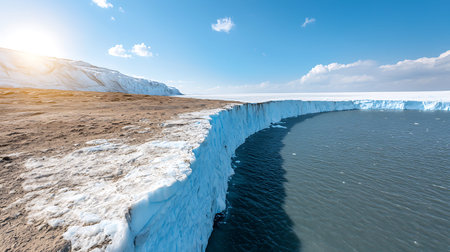 Ice hummocks on Lake Baikal, Siberia, Russia
