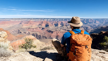 Hike in the Grand Canyon National Park in Arizona, United States of America
