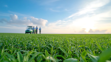 Agricultural machinery working in the field. Agricultural machinery working in the field.