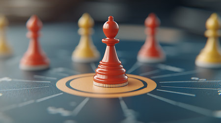 Chess board game concept for business ideas and competition and strategy ideas. 3D illustration.の写真素材