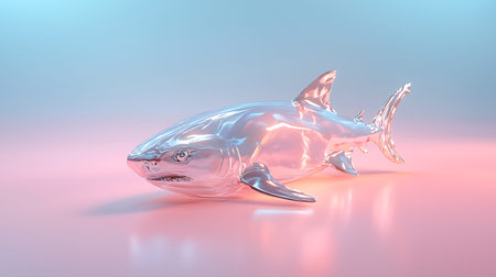 Shark. 3D illustration. 3D CG. High resolution.