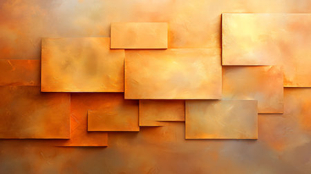 abstract background with a lot of different geometric shapes, orange and brown