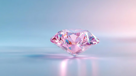 diamond on blue background, 3d render, computer digital imageの写真素材