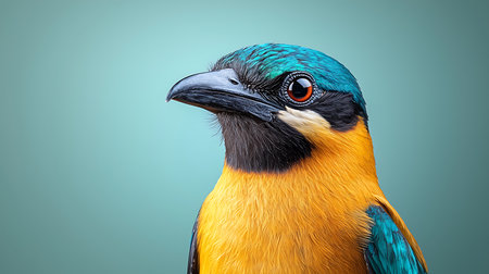 Blue-crowned Pitta (Cyornis caeruleus)の写真素材