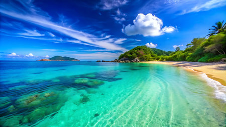 Beautiful beach Anse Lazio at Seychelles - nature background
