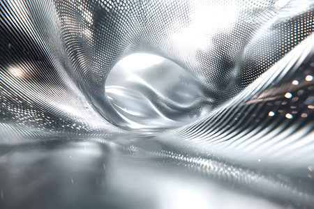 abstract metallic background with some smooth lines in it (shallow DOF)の写真素材